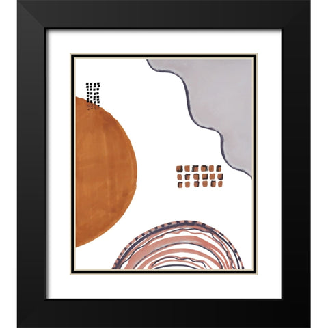 Abs II Black Modern Wood Framed Art Print with Double Matting by Smith, Karen