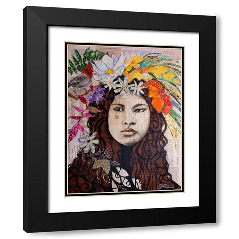 Wicked Wahine Black Modern Wood Framed Art Print with Double Matting by St Hilaire, Elizabeth