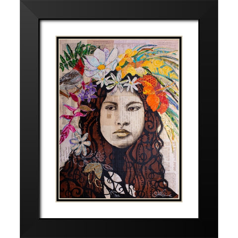 Wicked Wahine Black Modern Wood Framed Art Print with Double Matting by St Hilaire, Elizabeth