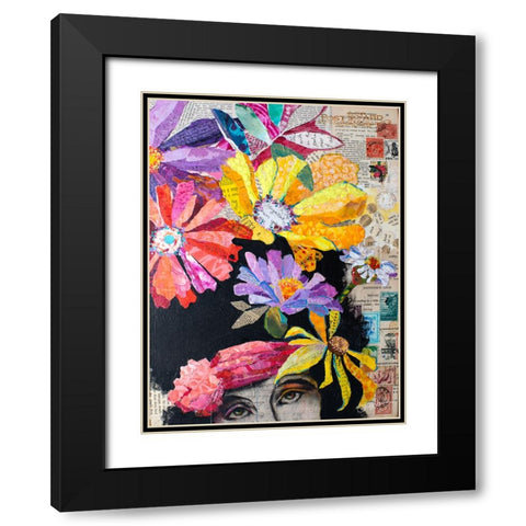 Point of Hue Black Modern Wood Framed Art Print with Double Matting by St Hilaire, Elizabeth