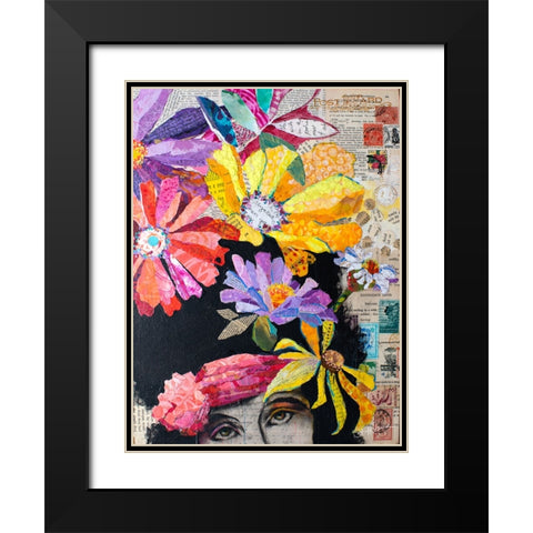 Point of Hue Black Modern Wood Framed Art Print with Double Matting by St Hilaire, Elizabeth