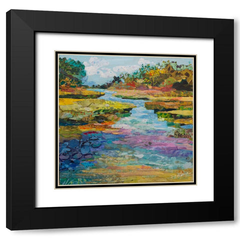 River View I Black Modern Wood Framed Art Print with Double Matting by St Hilaire, Elizabeth