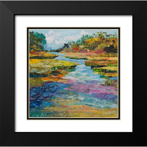 River View I Black Modern Wood Framed Art Print with Double Matting by St Hilaire, Elizabeth