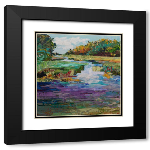 River View II Black Modern Wood Framed Art Print with Double Matting by St Hilaire, Elizabeth