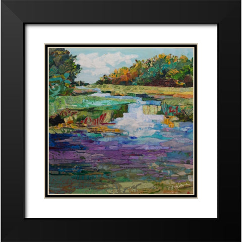 River View II Black Modern Wood Framed Art Print with Double Matting by St Hilaire, Elizabeth