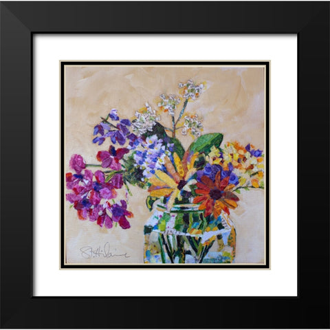 Wildflowers Black Modern Wood Framed Art Print with Double Matting by St Hilaire, Elizabeth