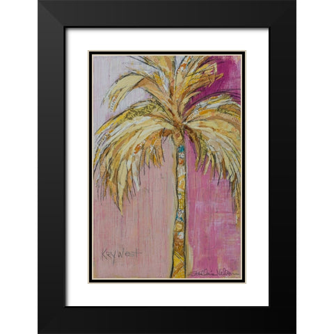 Palm in Purple Black Modern Wood Framed Art Print with Double Matting by St Hilaire, Elizabeth