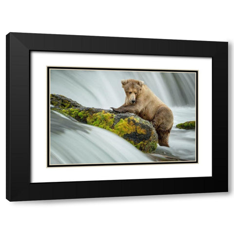 Left Wanting Black Modern Wood Framed Art Print with Double Matting by Doyle, Renee