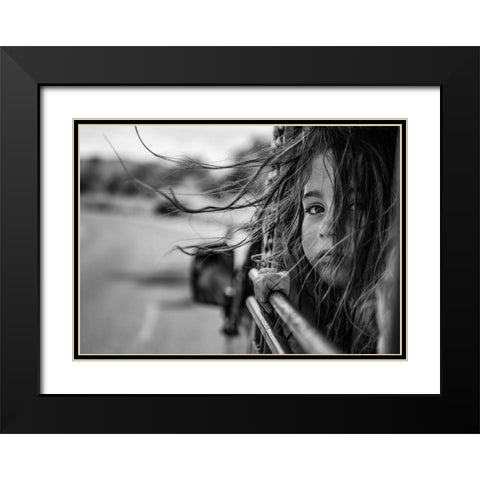 Far away from home Black Modern Wood Framed Art Print with Double Matting by Solinski, Tomasz