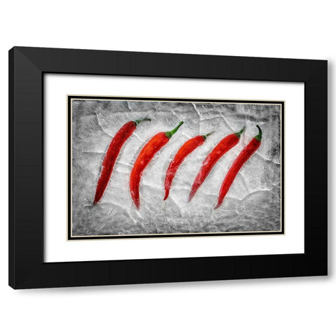 Frozen fire Black Modern Wood Framed Art Print with Double Matting by Losada, Secundino