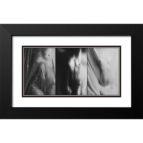 Untitled Black Modern Wood Framed Art Print with Double Matting by Bousca, Bogdan