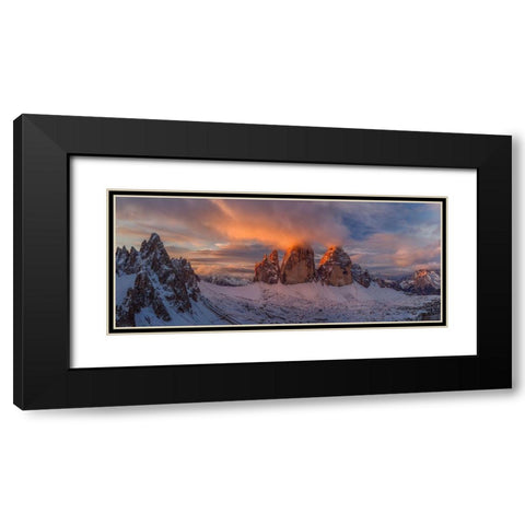 The story of the one sunrise Black Modern Wood Framed Art Print with Double Matting by Shcherbina, Valeriy