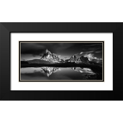 Morning at Ra Gusela Black Modern Wood Framed Art Print with Double Matting by Balazovic, Lubos