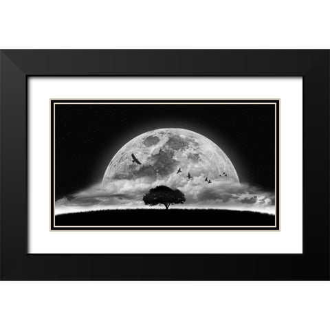A Dream Black Modern Wood Framed Art Print with Double Matting by Osman, Nasser