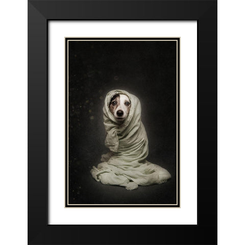 Wrapped Black Modern Wood Framed Art Print with Double Matting by Willers, Heike