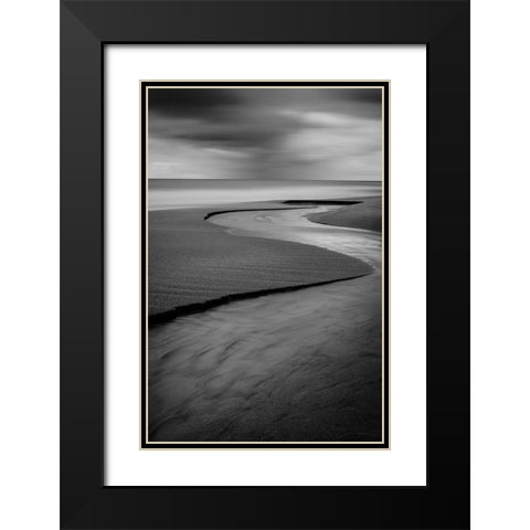 The Serpent Black Modern Wood Framed Art Print with Double Matting by Economou, Costas