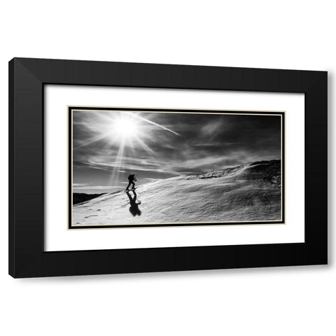 Way to the summit Black Modern Wood Framed Art Print with Double Matting by Rebro, Marcel