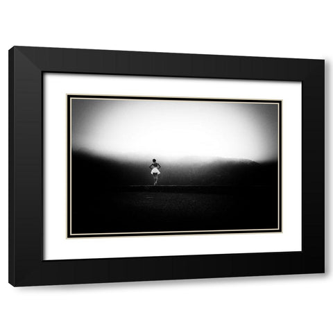 Untitled Black Modern Wood Framed Art Print with Double Matting by Medeiros, Paulo