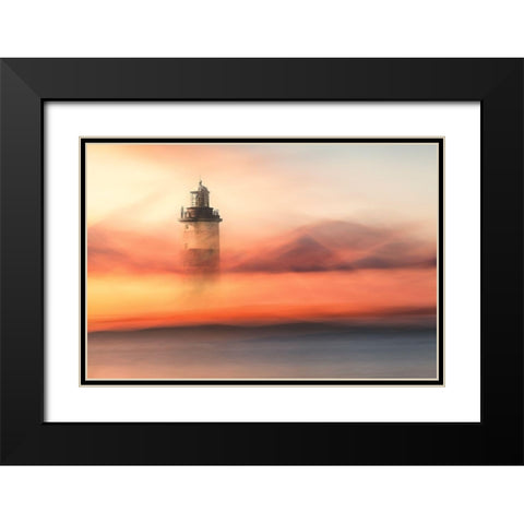 Lost At Sea Black Modern Wood Framed Art Print with Double Matting by Davidsson, Gustav