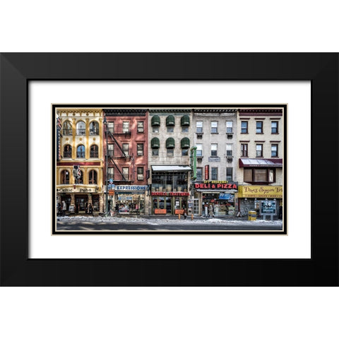 A cold day in NY Black Modern Wood Framed Art Print with Double Matting by Pfeiffer, Peter
