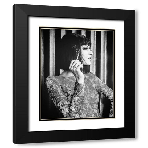 Saturday Black Modern Wood Framed Art Print with Double Matting by Adrian, Simion