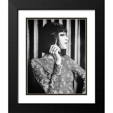 Saturday Black Modern Wood Framed Art Print with Double Matting by Adrian, Simion