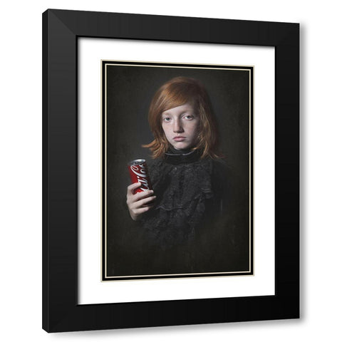 something old and  something new Black Modern Wood Framed Art Print with Double Matting by Kayen-Mouthaan, Carola