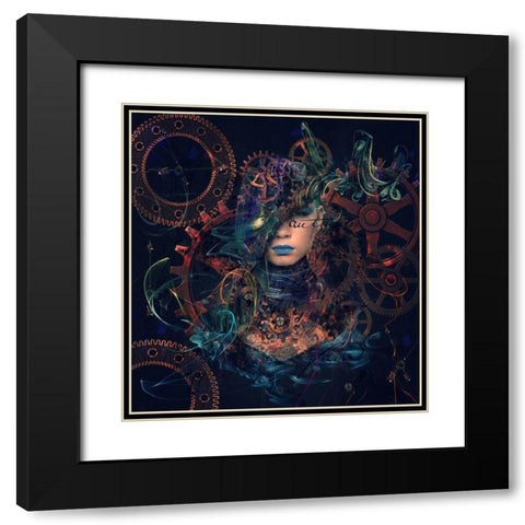 Reincarnation Black Modern Wood Framed Art Print with Double Matting by Simongulashvili, Natalia