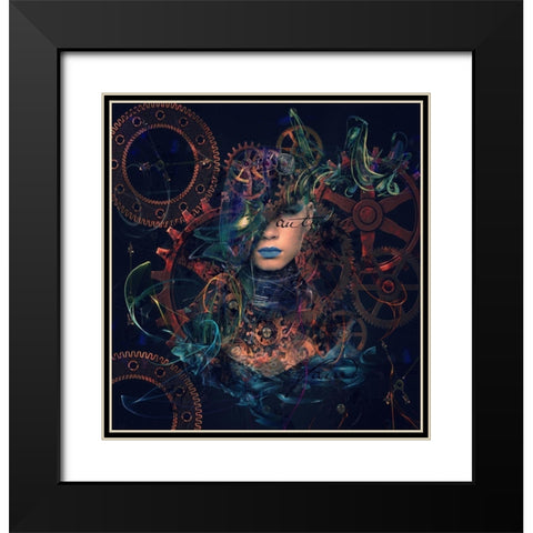 Reincarnation Black Modern Wood Framed Art Print with Double Matting by Simongulashvili, Natalia