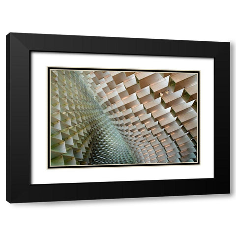 Serpentine Black Modern Wood Framed Art Print with Double Matting by Wride, Linda