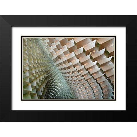 Serpentine Black Modern Wood Framed Art Print with Double Matting by Wride, Linda