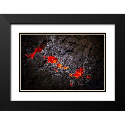 Crystallization Black Modern Wood Framed Art Print with Double Matting by Gabriel, Barathieu