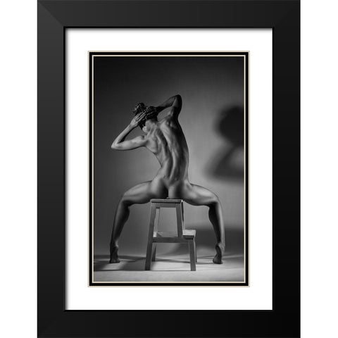 bodyscape Black Modern Wood Framed Art Print with Double Matting by Belovodchenko, Anton