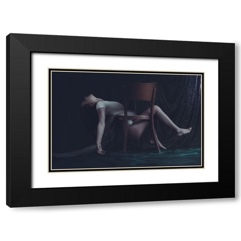 leitmotif of self retrieval Black Modern Wood Framed Art Print with Double Matting by Tautzenberger, Bettina