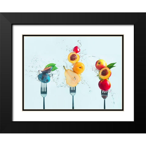 Making fruit salad Black Modern Wood Framed Art Print with Double Matting by Belenko, Dina