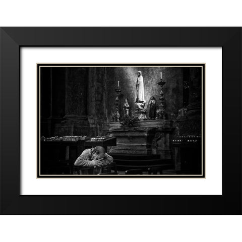 The Illuminated Black Modern Wood Framed Art Print with Double Matting by Alves, Fernando