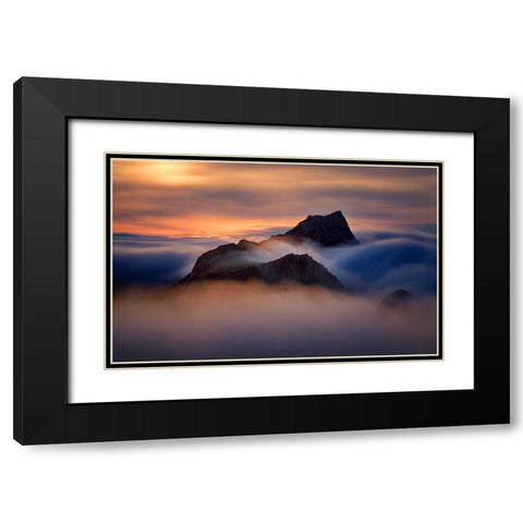 Storskiva Black Modern Wood Framed Art Print with Double Matting by Kruczynski, Wojciech