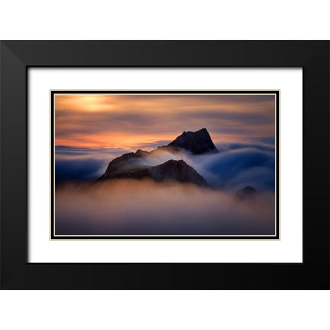 Storskiva Black Modern Wood Framed Art Print with Double Matting by Kruczynski, Wojciech