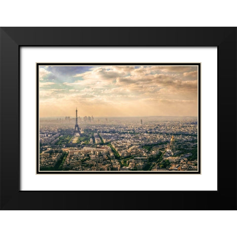 Paris, France Black Modern Wood Framed Art Print with Double Matting by Kazzaz, Mohamed