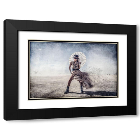 Gone With the Wind Black Modern Wood Framed Art Print with Double Matting by Bonugli Kali, Gilles