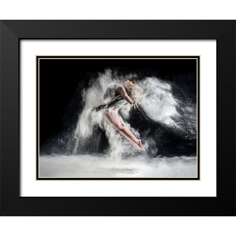 Frenzy Black Modern Wood Framed Art Print with Double Matting by Pentony Ma, Pauline