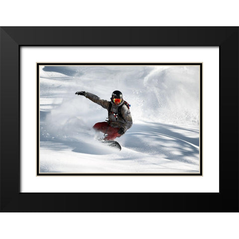 Frozen Moment Black Modern Wood Framed Art Print with Double Matting by Sanne, Jakob