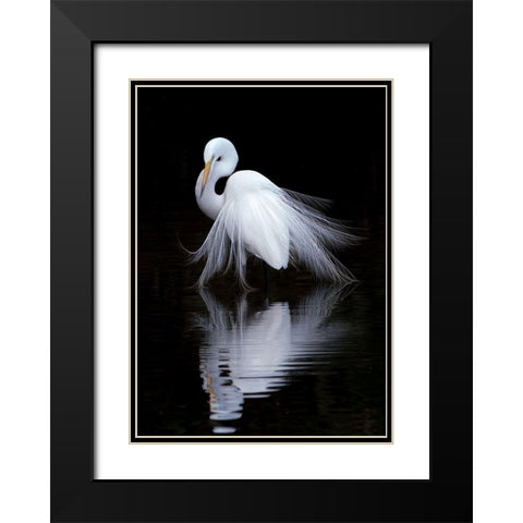 watching Black Modern Wood Framed Art Print with Double Matting by Li, Ben