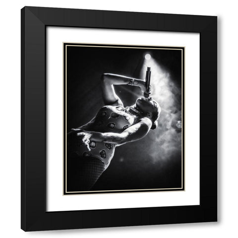 Joy #003 Black Modern Wood Framed Art Print with Double Matting by Samuelsson, Anders