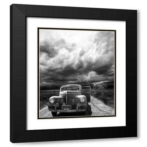 THE RAINMAKER Black Modern Wood Framed Art Print with Double Matting by Butterworth, Larry