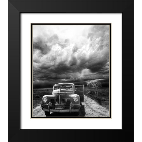 THE RAINMAKER Black Modern Wood Framed Art Print with Double Matting by Butterworth, Larry