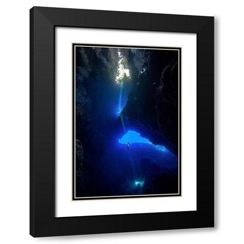 Sound from Sky Black Modern Wood Framed Art Print with Double Matting by Jung, Charlie