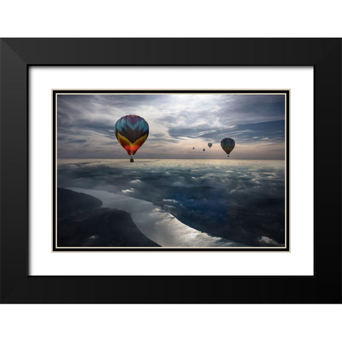 To Kiss the Sky Black Modern Wood Framed Art Print with Double Matting by Bonadio, Heather