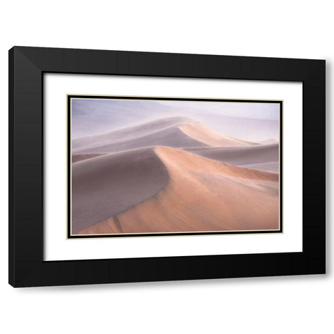 Wind Black Modern Wood Framed Art Print with Double Matting by Cia, Inigo