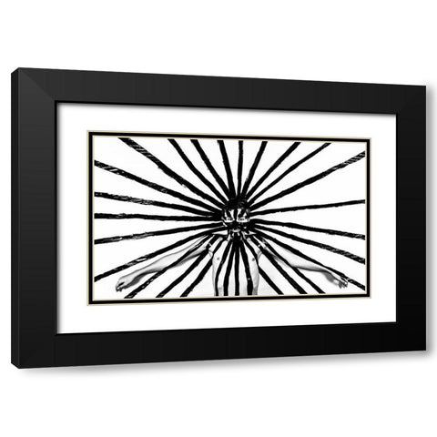 Radiation Black Modern Wood Framed Art Print with Double Matting by Melnotte, Mike
